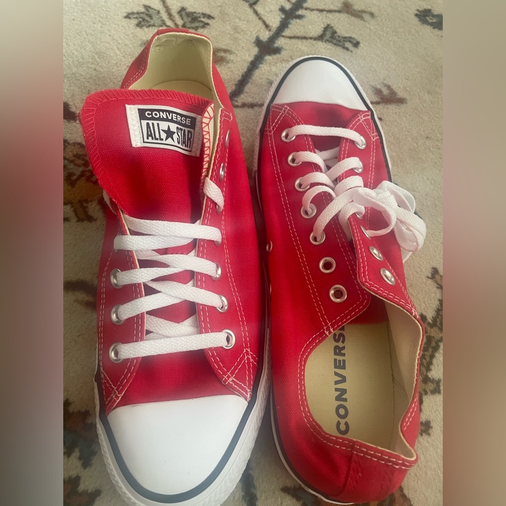 Converse All Star Canvas Sneakers Red M11.5/W13.5 New In Box